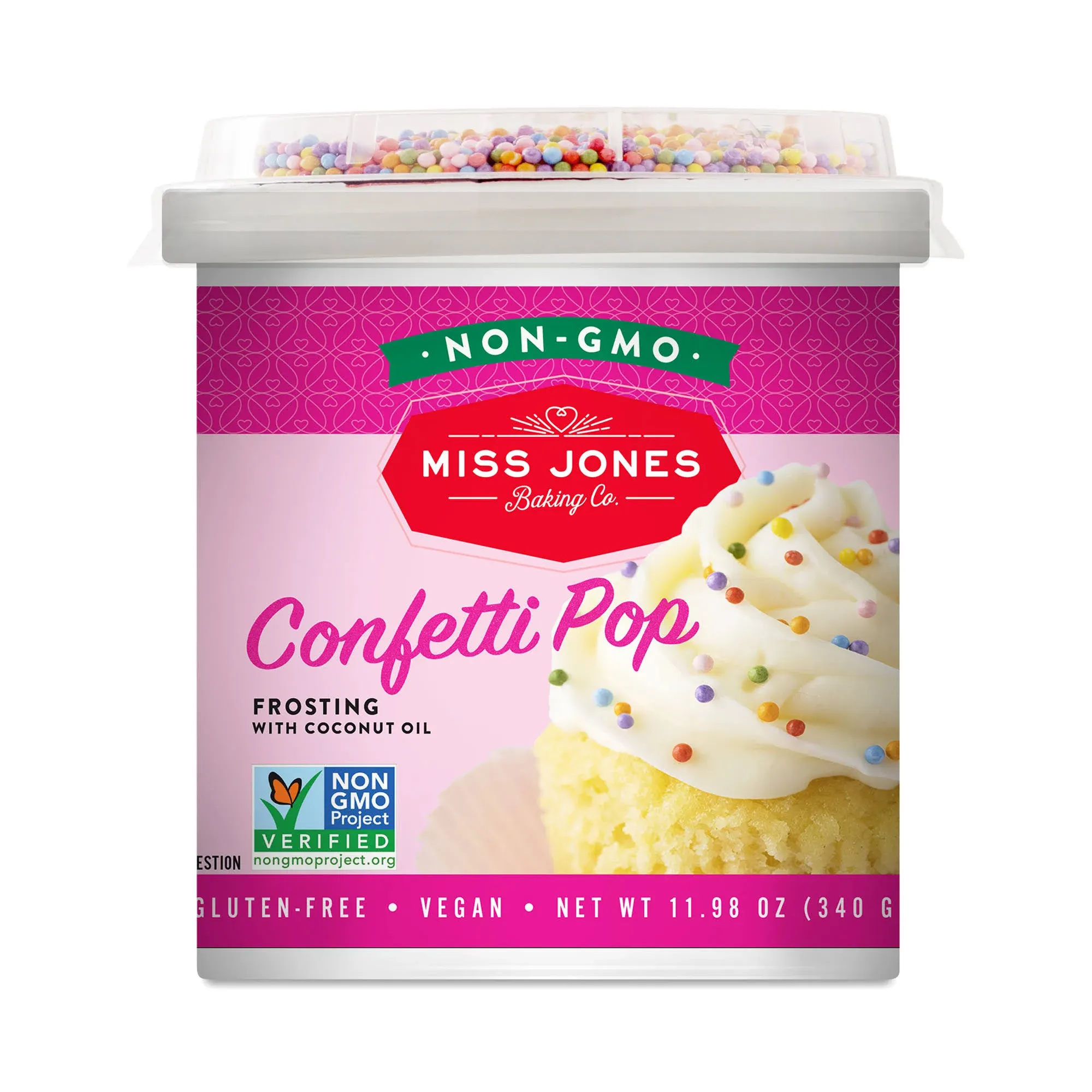 Miss Jones Baking Co. Frosting, Confetti Pop - 11.98 oz