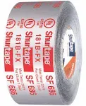 Shurtape SF 686 UL ShurMASTIC Butyl Foil Indoor/Outdoor HVAC Tape, 181B-FX Listed/Printed, 3" x 33.3 Yards, Silver, 1 Roll (111163)