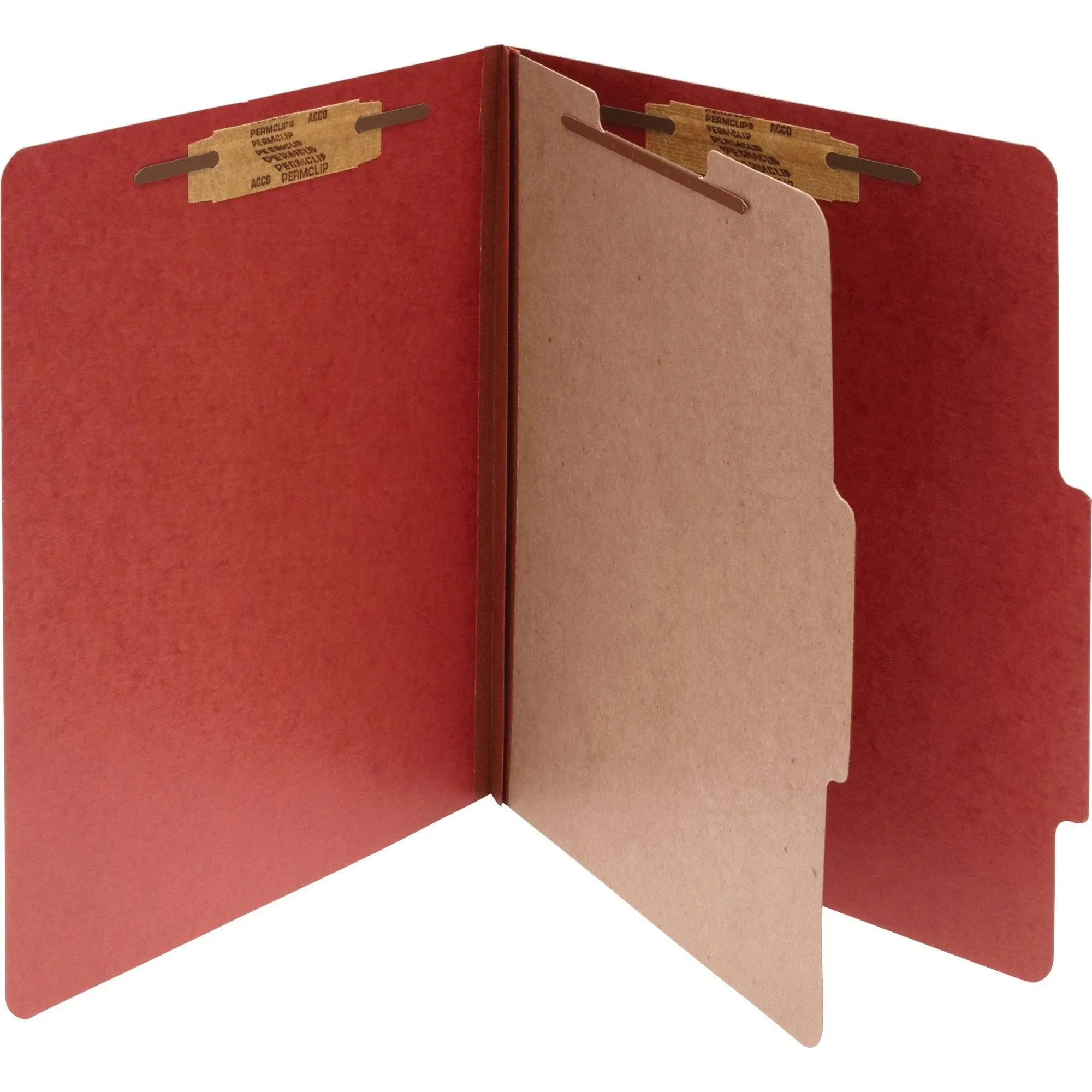 Acco 16034, Pressboard Classification Folders, 1 Divider, Legal size, Earth Red ...