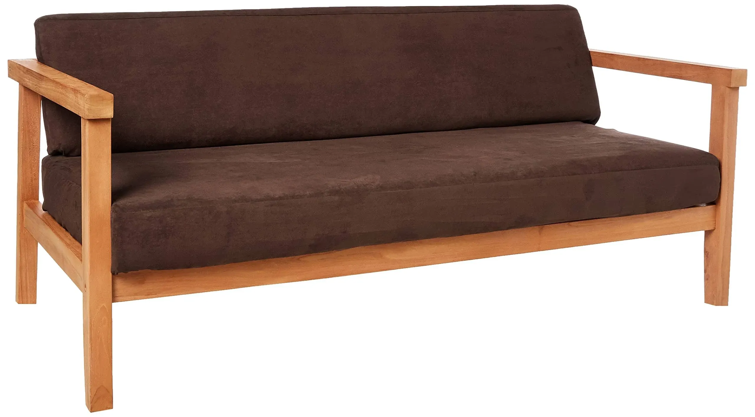 Soft Suede 1 Piece Futon Slipcover in Chocolate