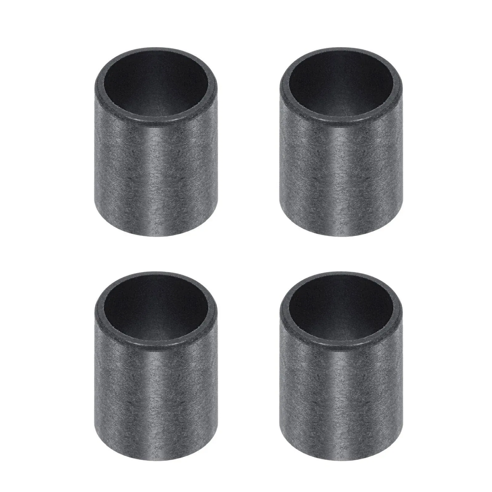 uxcell Sleeve Bearings 10mm Bore 12mm OD 15mm Length POM Wrapped Oilless Bushings Black 4pcs