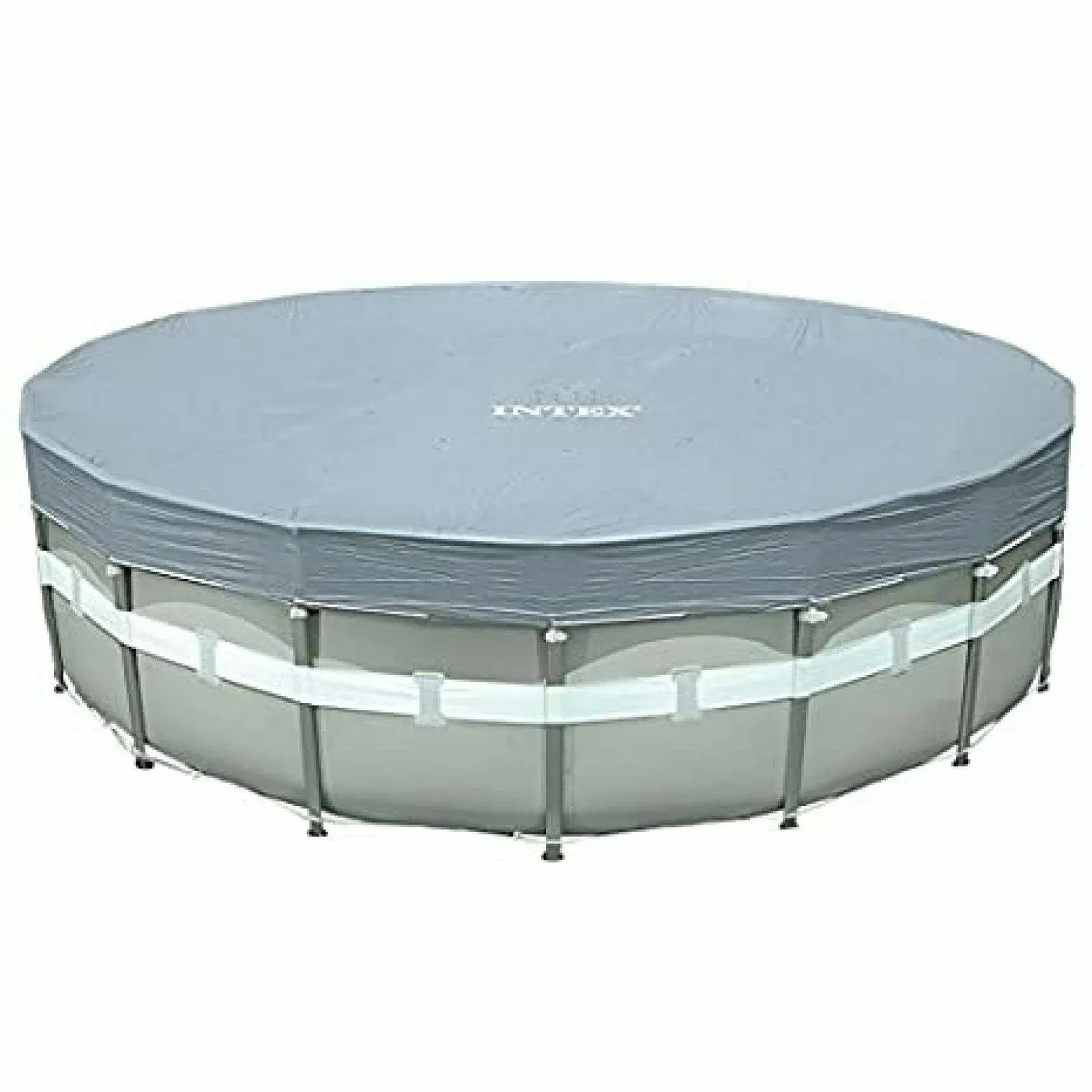 Intex 18 Ft Round Deluxe Pool Cover for Metal Frame Pools 28041E