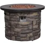 Shine Company Inc. Sevilla 35" Round Outdoor Propane Gas Fire Pit Table