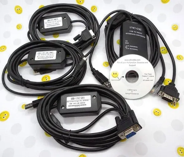 Allen Bradley PLC Set/Kit 1747-UIC USB 2711-NC13 1747-CP3 1761-CBL-PM02 1756-CP3