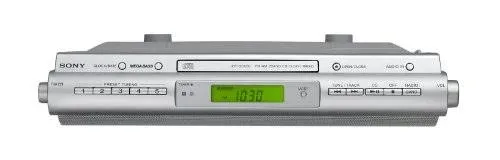 Sony ICF-CDK50 Under Cabinet CD Player AM FM Radio AUX Input &amp; Hardware