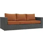 Modway Sojourn Canvas Tuscan Outdoor Patio Sunbrella Sofa