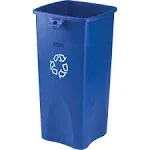 Rubbermaid® Untouchable 23 Gallon Square Recycling Container, Blue (RCP356973BE)