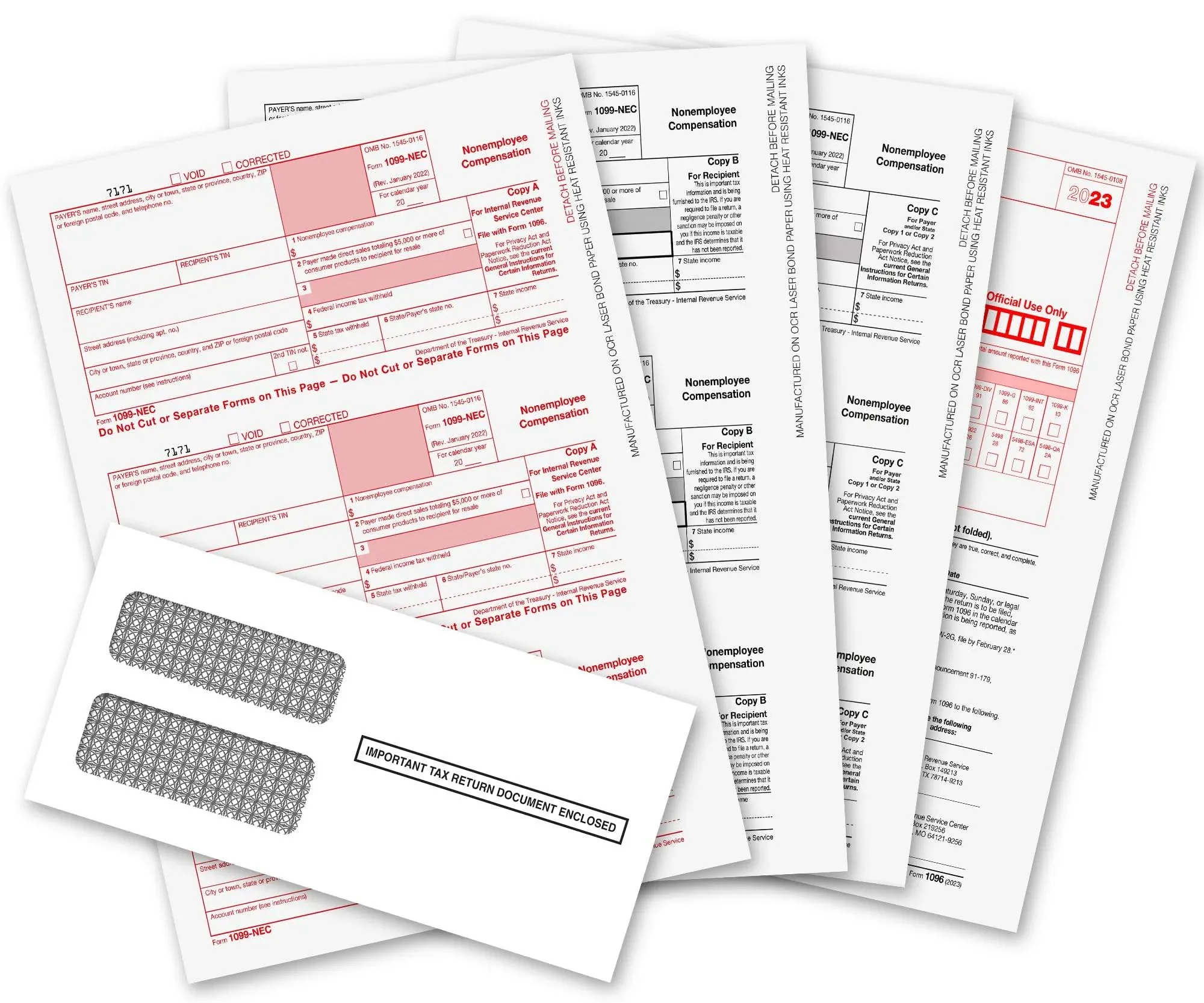 ONGULS 1099 NEC Forms 2023, 1099 NEC Laser Forms IRS Approved Designed for ...