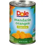 Dole Mandarin Oranges in Light Syrup, 15 Ounce -- 12 per case.