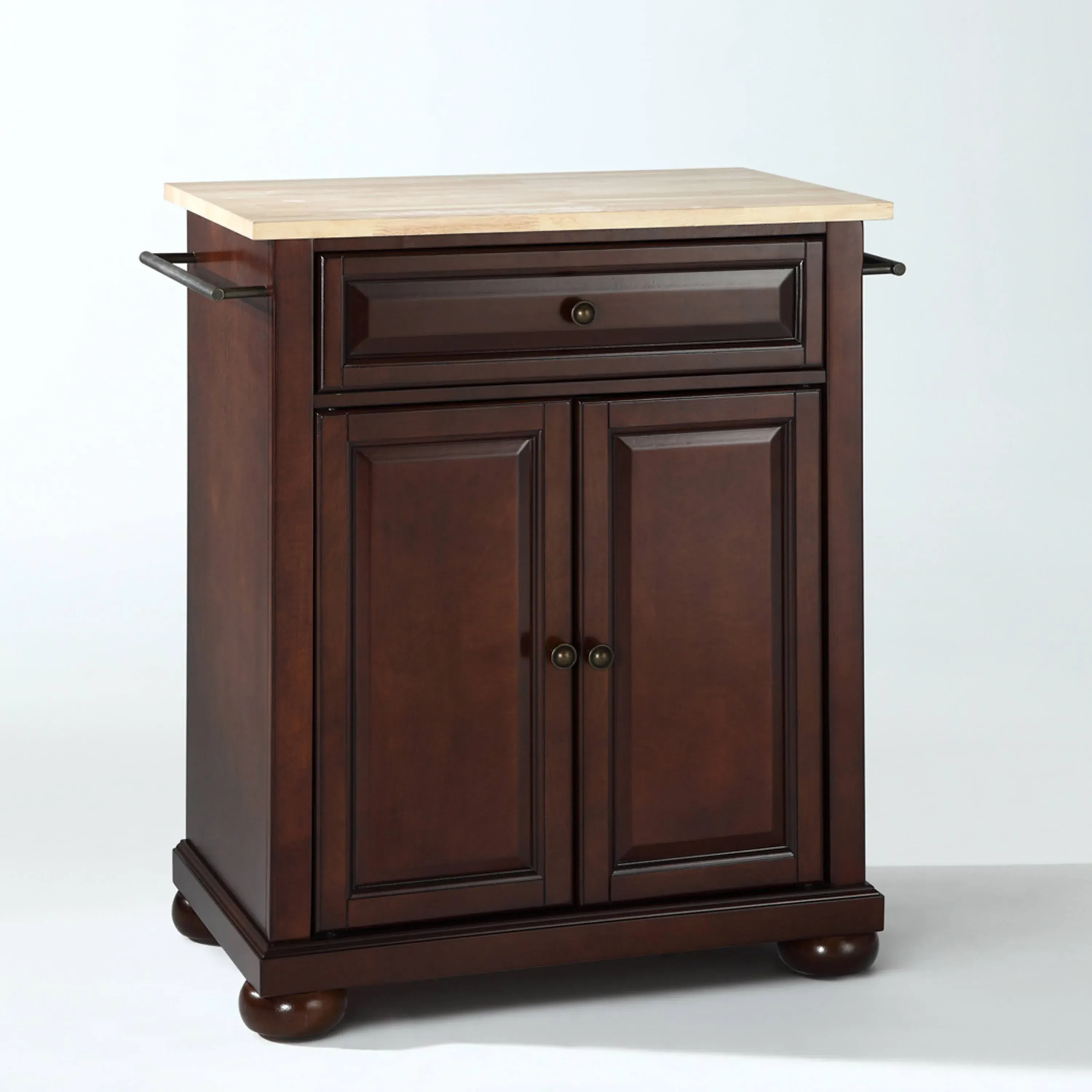 cuisine kitchen island with natural wood top - Classic Cherry