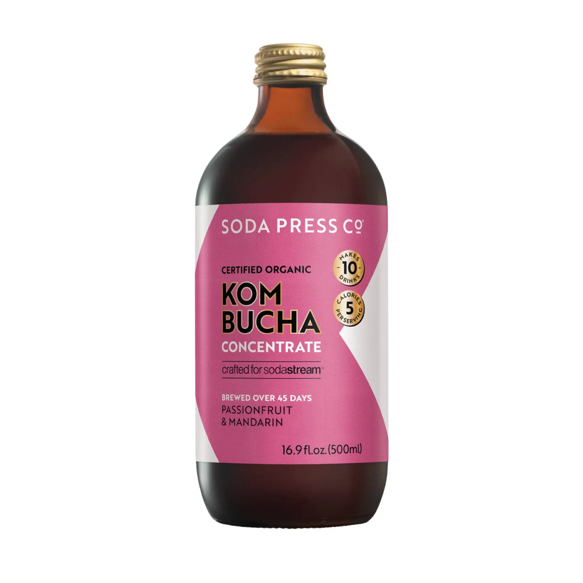 Soda Press Kombucha, Concentrate, Organic, Passionfruit & Mandarin - 16.9 fl oz