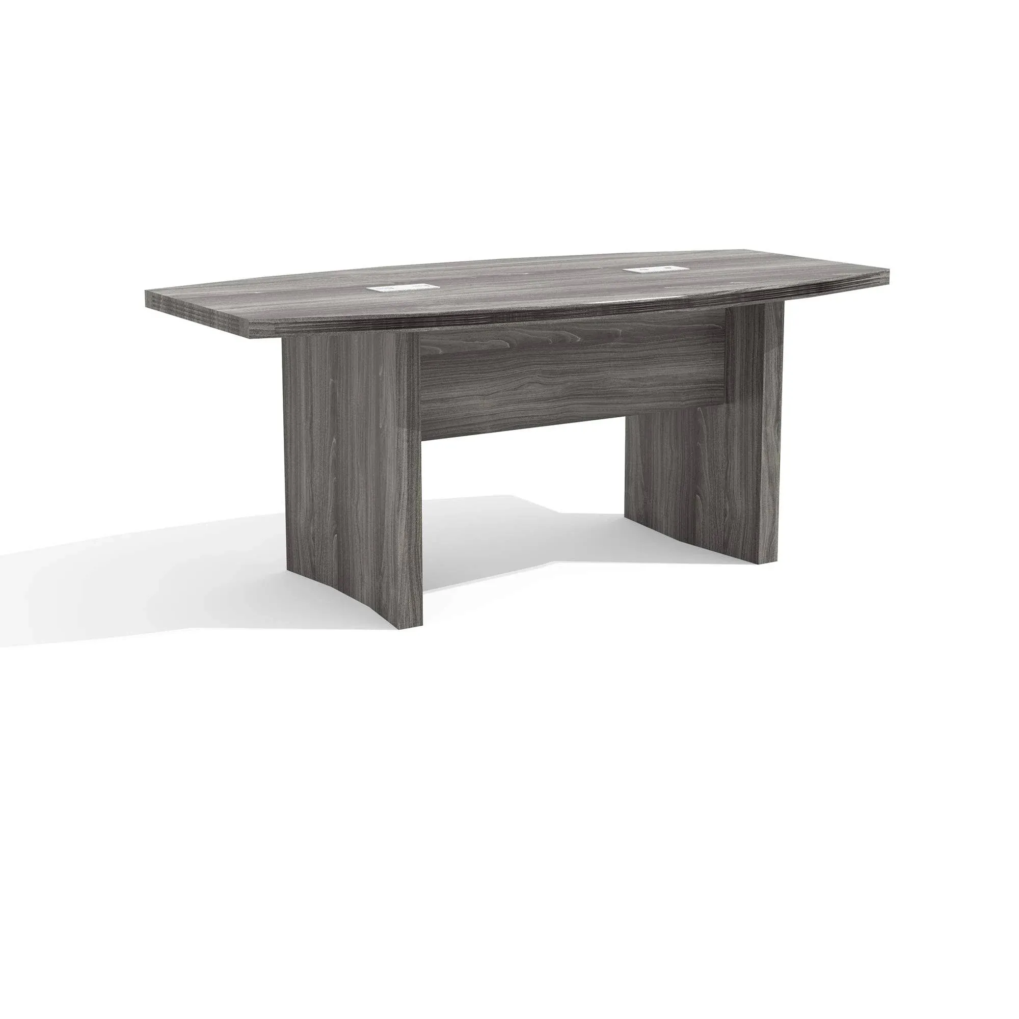 Mayline Aberdeen 6' Boat-Shaped Conference Table in Mocha