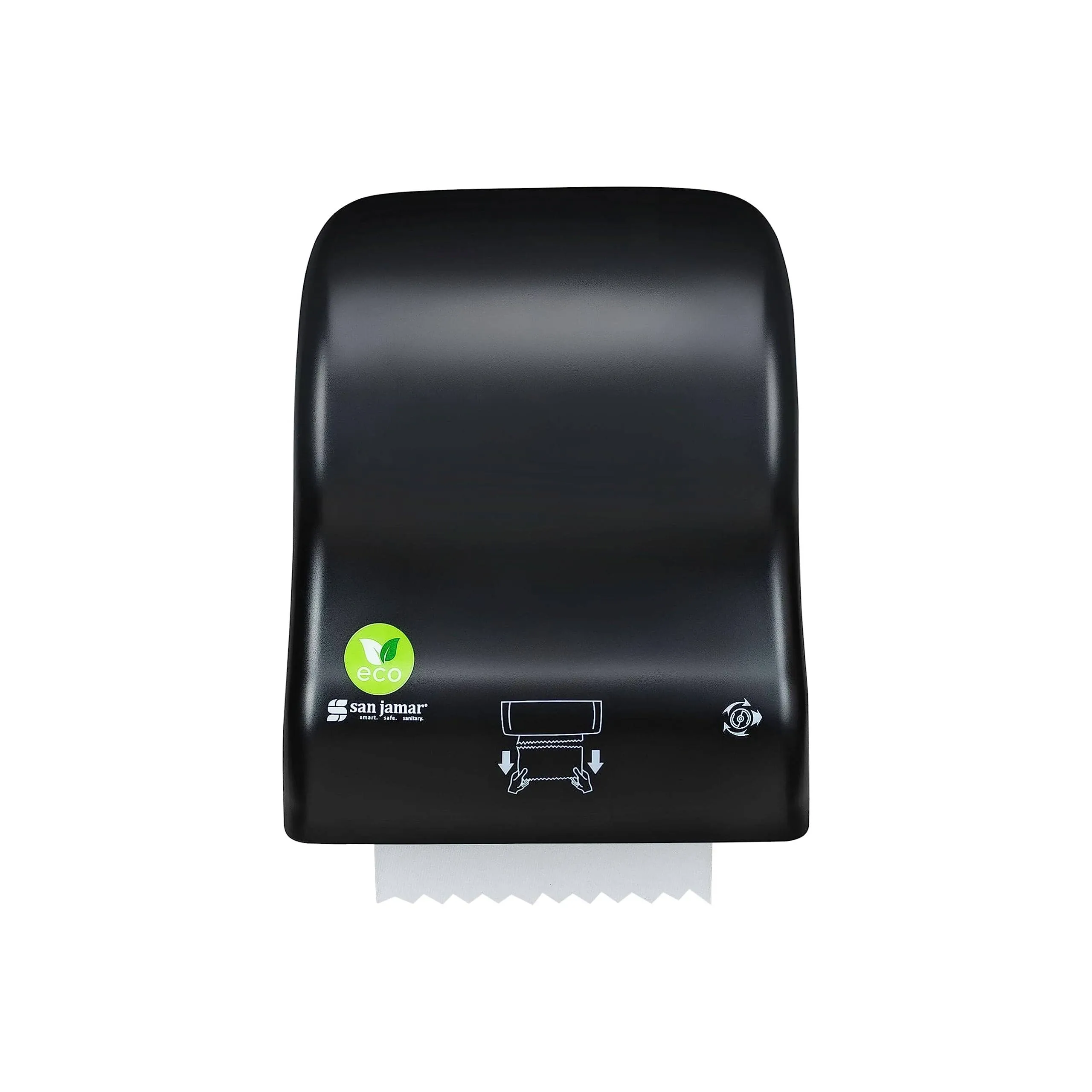 San Jamar T7400REBK ecoLogic&trade; Simplicity Essence Mechanical Hands Free Towel Dispenser 1 - Black