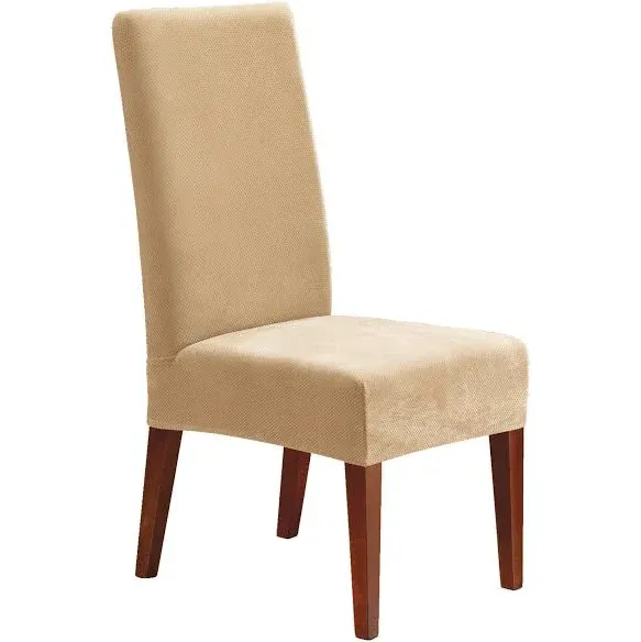 Sure Fit Stretch Pique Short Dining Chair Slipcover, Ivory