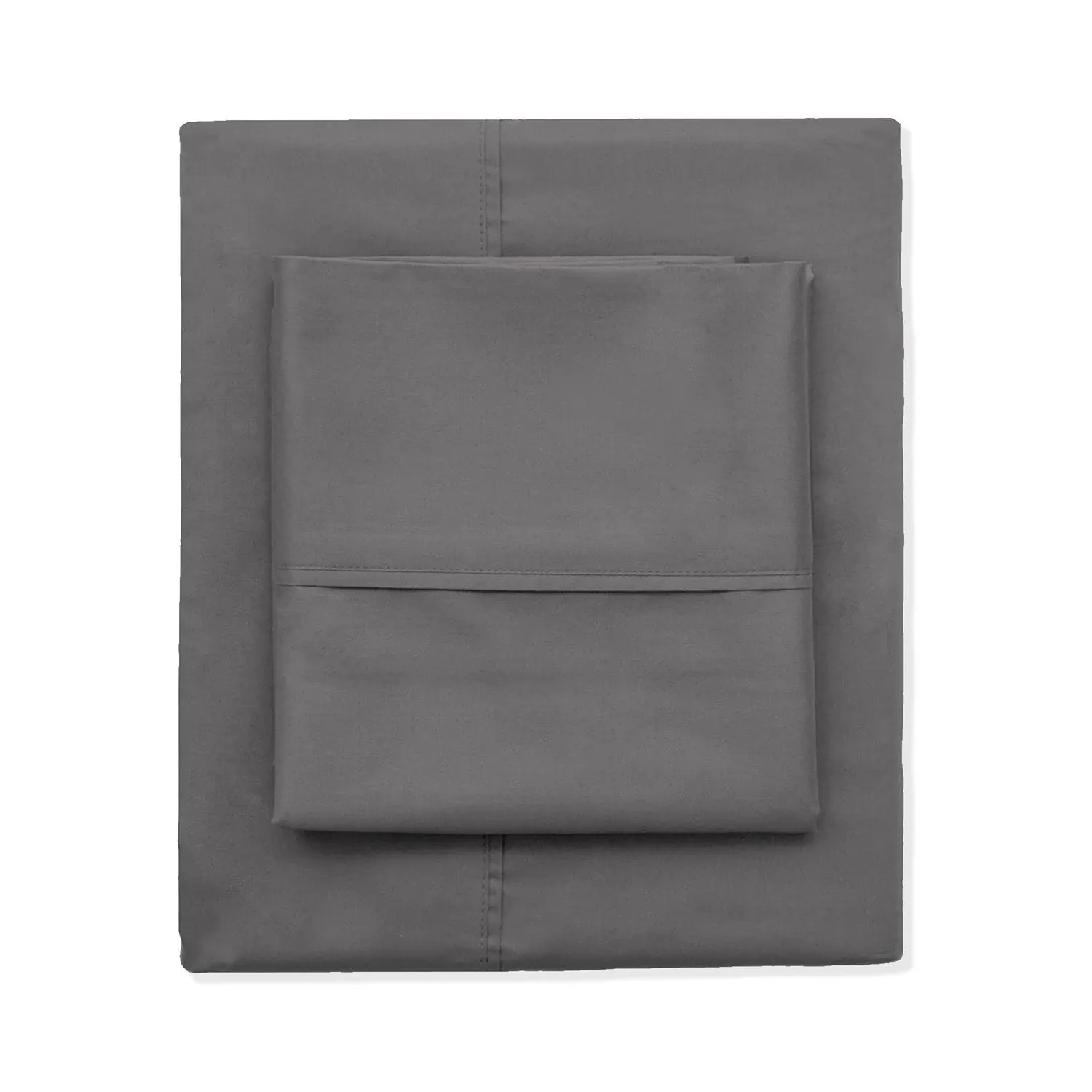 100% Cotton 300TC Dark Gray Pillowcases, Organic Cotton Standard Pillowcases, Brushed for Softness, Skin Friendly, Winter Pillowcase Set