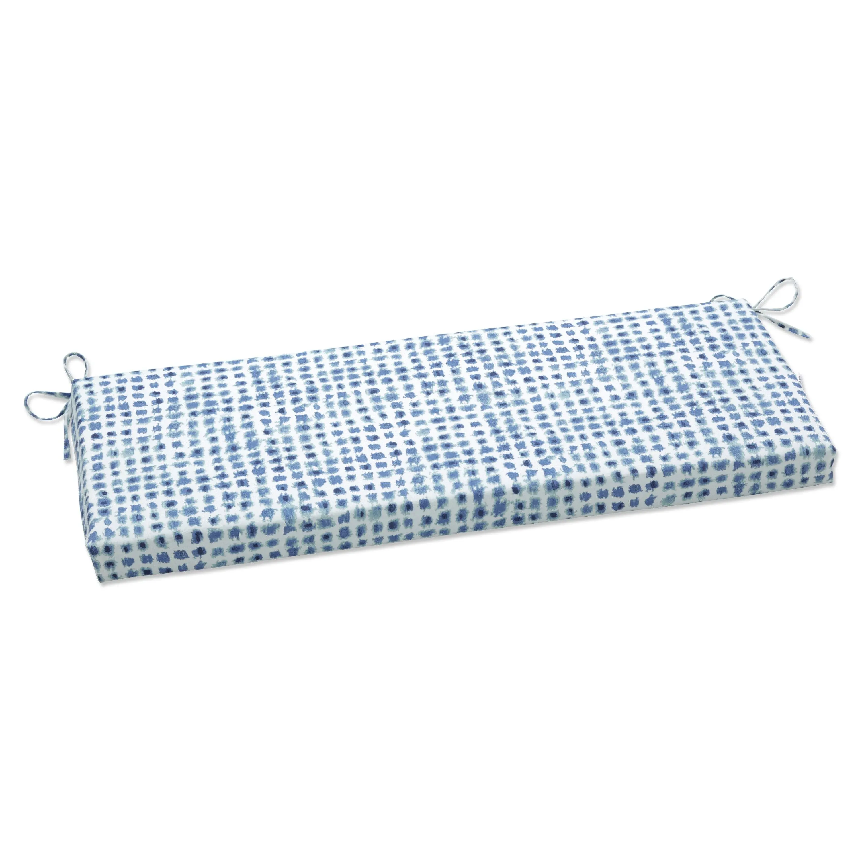 Pillow Perfect Outdoor | Indoor Alauda Porcelain Bench Cushion, 18 X 45 X 3, Blue