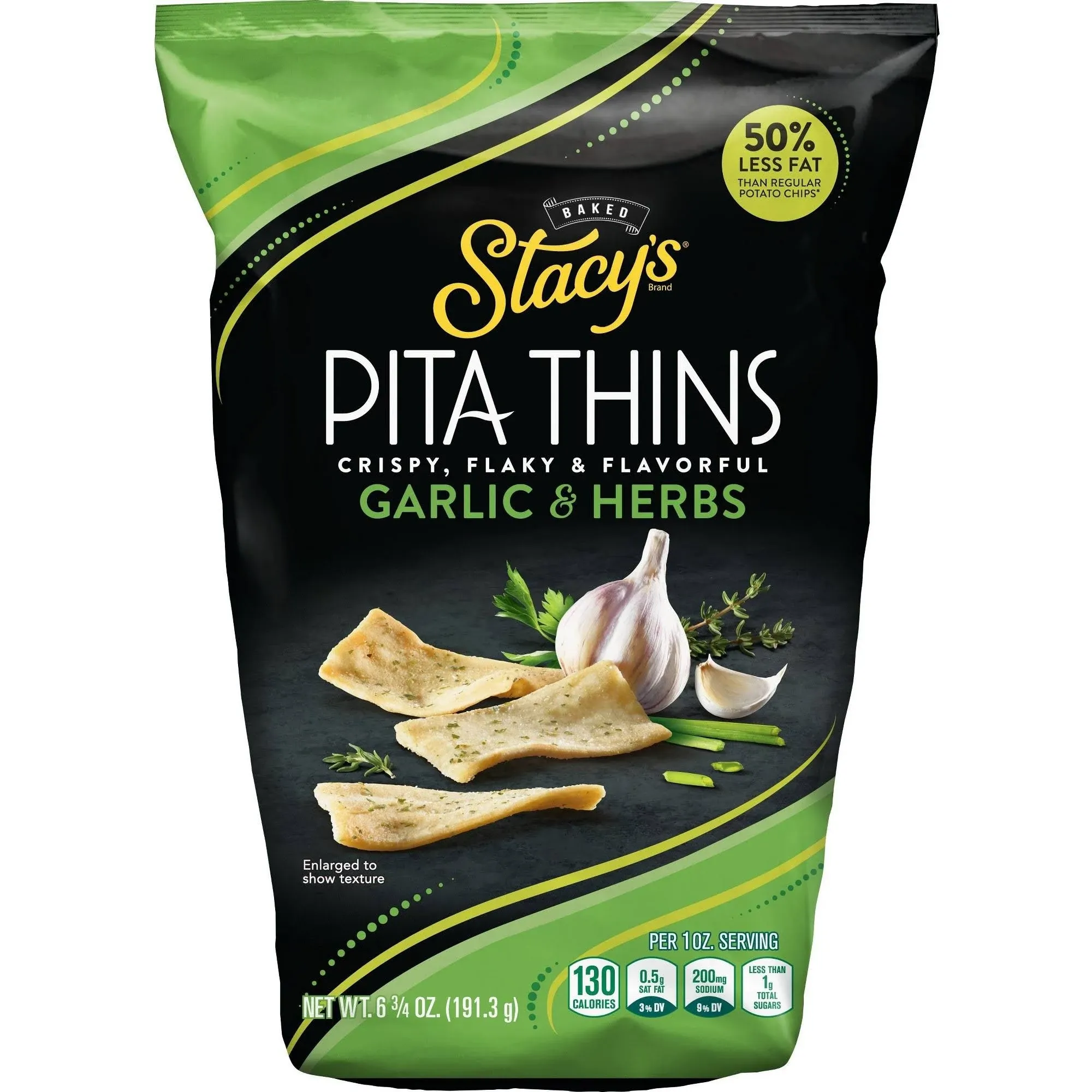 Stacy&#039;s Garlic &amp; Herb Pita Thins Chips 6.75 oz Stacys