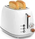 Toaster, Retro 2 Slice Stainless Steel Toaster with Cancel, Defrost Fuction for 