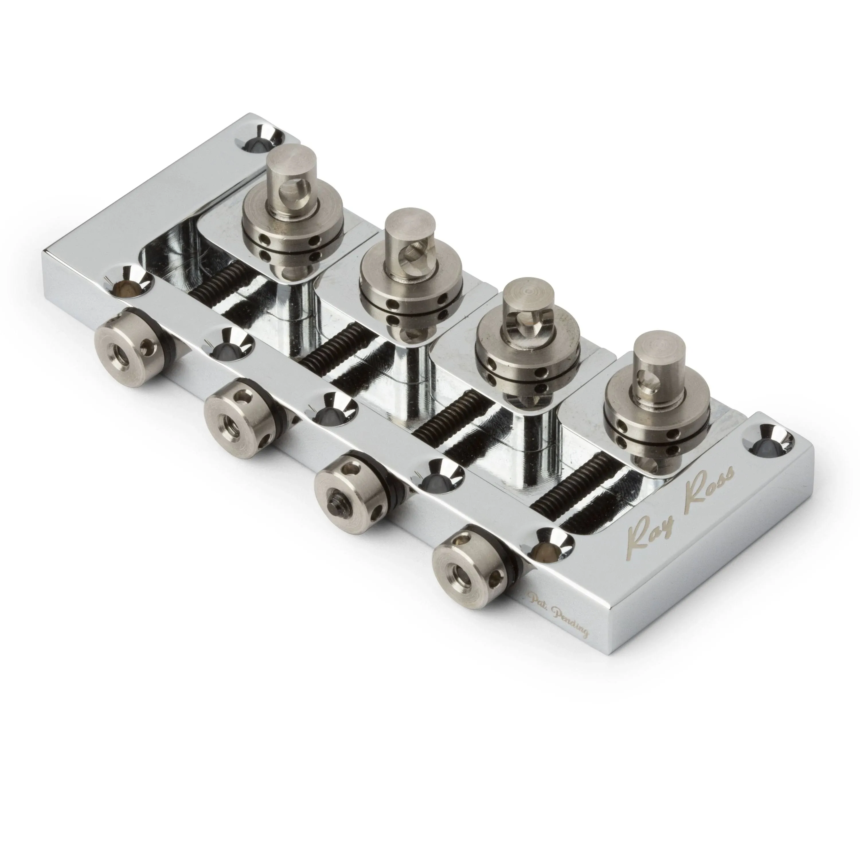 Ray Ross Chrome Saddle-Less 4-String Bass Bridge (RRB4C)