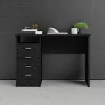 Tvilum Desk with 4 Drawers Black Woodgrain