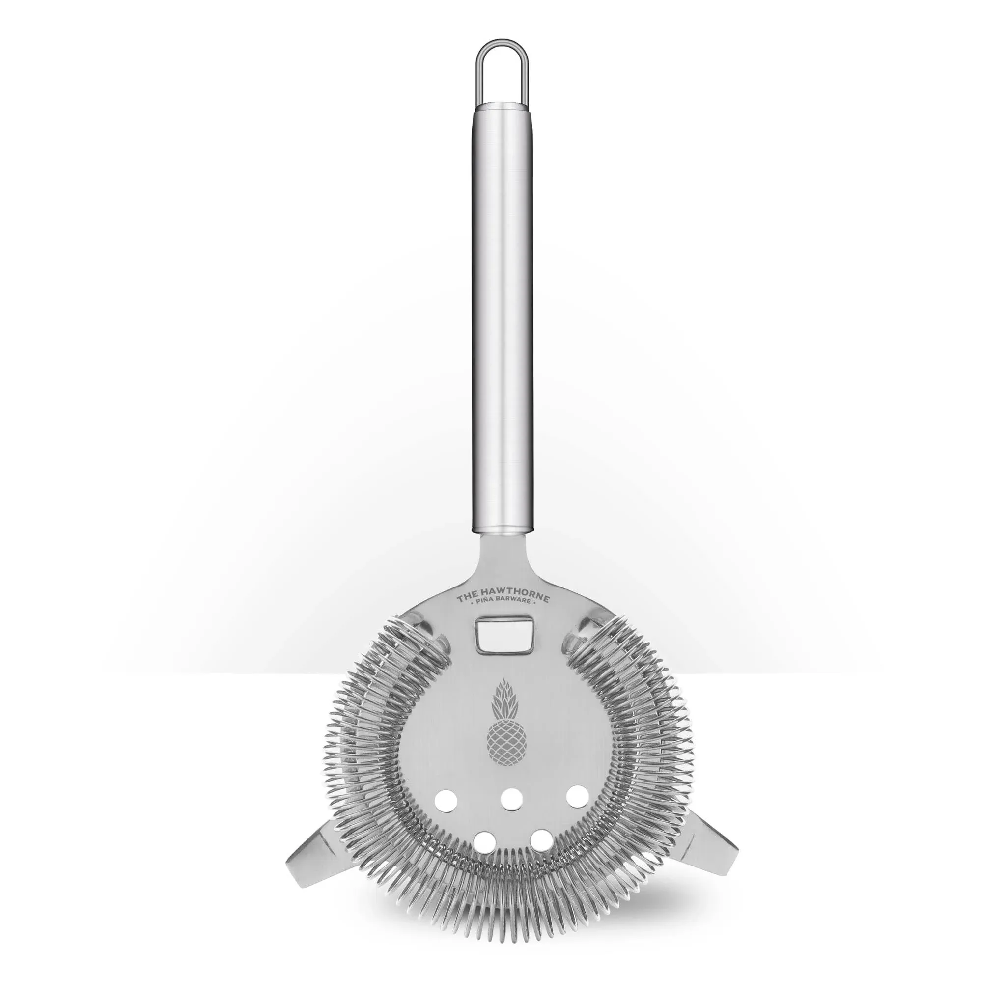 Piña Barware's The Hawthorne - Stainless Steel Commercial Hawthorne Cocktail Bar Strainer, Brushed Finish