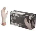 Ammex TL42100 GloveWorks Textured Latex Gloves - Small - Box of 100 Gloves