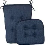 Klear Vu Embrace Rocking Chair Cushions for Living Room, Nursery, or Home Office, Tufted, 2 Piece Set, Seat 16"x15" and SeatBack 24"x17", Blue