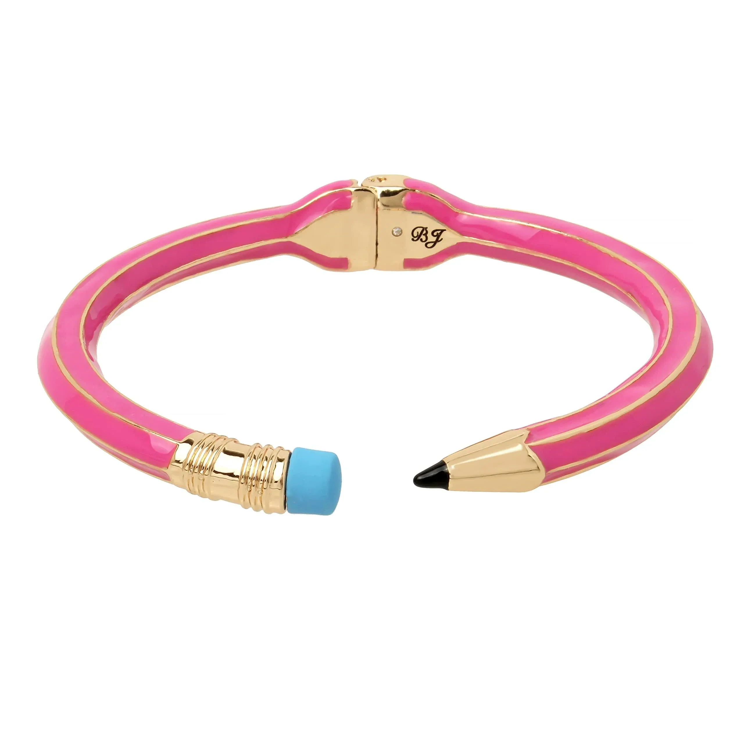 NWT $58 Betsey Johnson Pencil Hinged Bangle pink