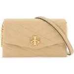 Tory Burch Kira Chevron Leather Wallet-On-Chain - New Cream