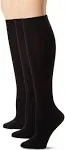 Hue Soft Opaque Knee High Socks 3 Pack, Womens, 2, Black