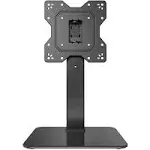 WALI Universal TV Stand, Swivel 70° Small TV Stand for 23 to 43 inch TVs, 3 Height Adjustable Table Top TV Mount Replacement Base for Televisions/Monitors up to 88lbs (TVF001), Black