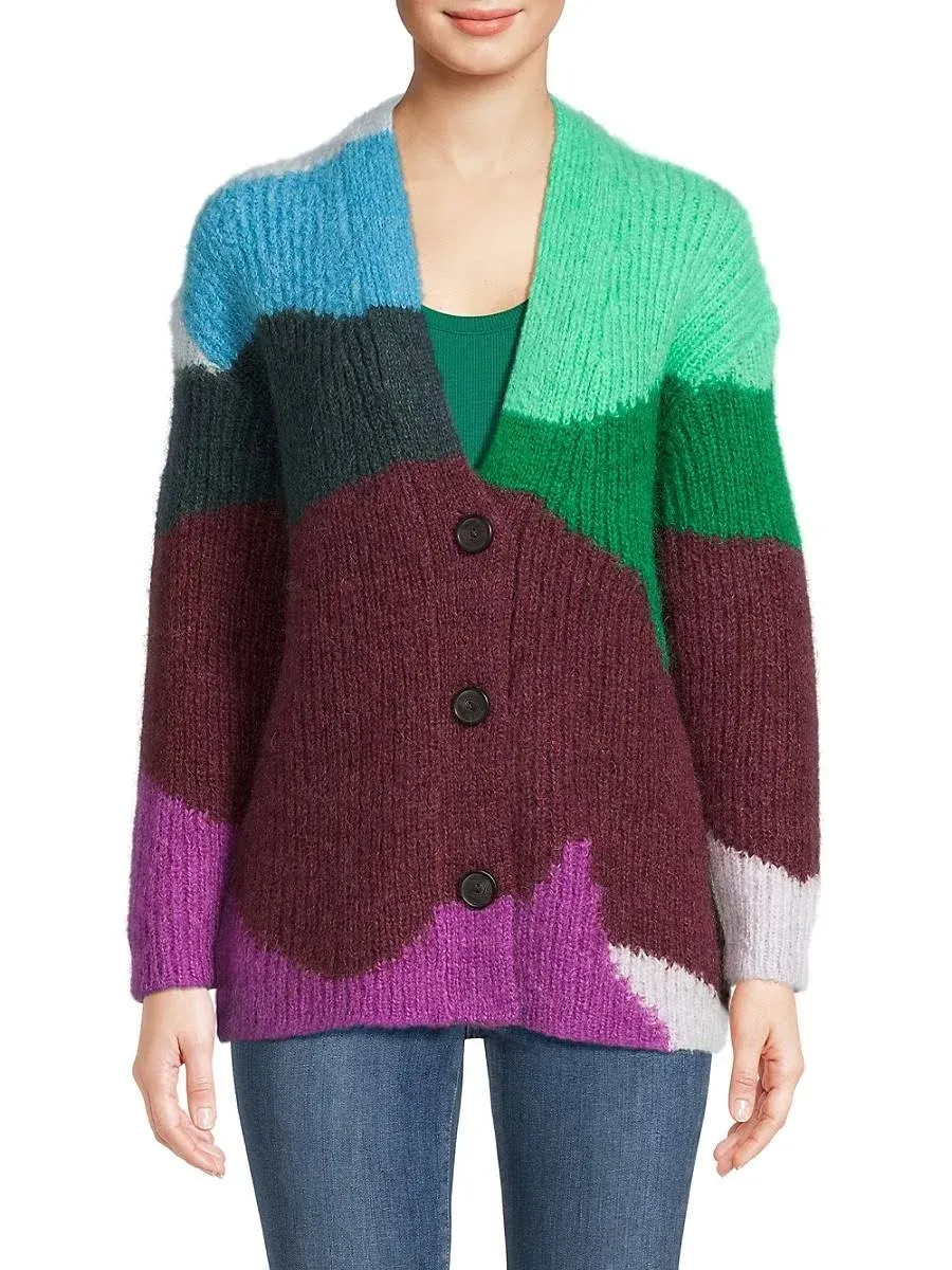 Vince Women's Intarsia Wave Cardigan