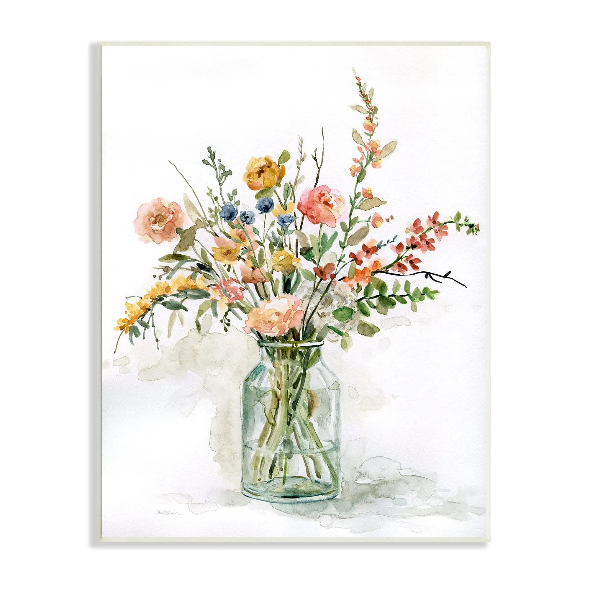 Stupell Country Meadow Roses Floral Bouquet Watercolor Still