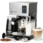 19-Bar Espresso, Cappuccino and Latte Maker 10-Piece Set - Brew Cappuccino and L