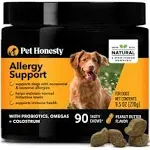 Pet Honesty Allergy Support Dog Soft Chews, Peanut Butter (9.5 oz, 90 ct)