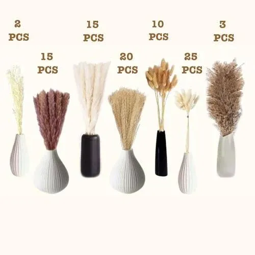 Dried Pampas Grass Decor - 90 Pcs Dried Flowers Bouquet for Wedding Floral Ar...