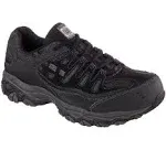 Skechers Shoes: Men's 77055 BKCC Black Charcoal Cankton Steel Toe Athletic Shoe