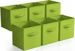 Sorbus Foldable Storage Cube Basket Bin (6 Pack, Green)