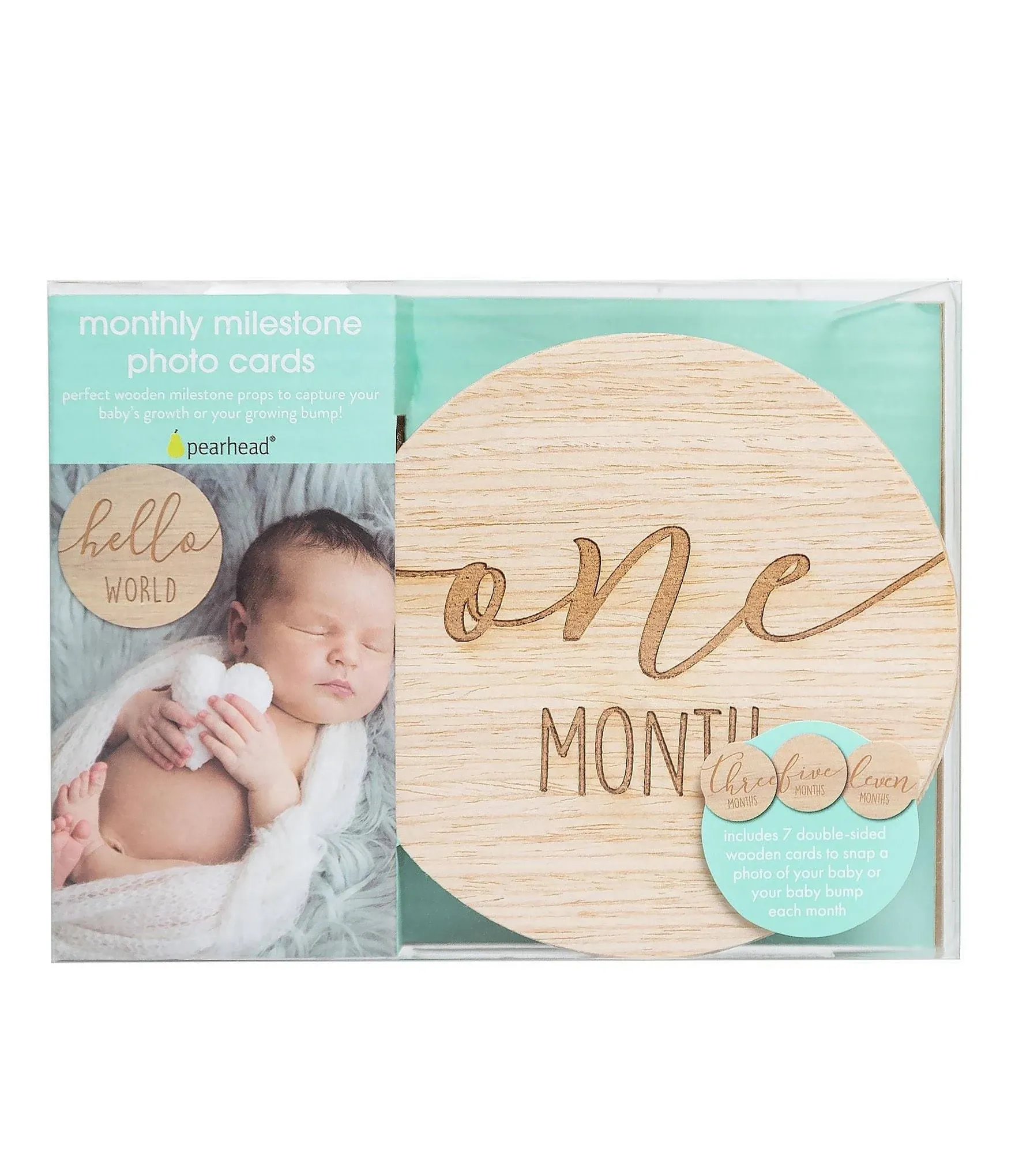 Pearhead Wooden Milestone Photo Cards