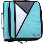 Case-it The Universal Zipper Binder - 2 inch O-Rings - Padded Pocket That Holds Up to 13 inch Laptop/Tablet - Multiple Pockets - 400 Page Capacity -