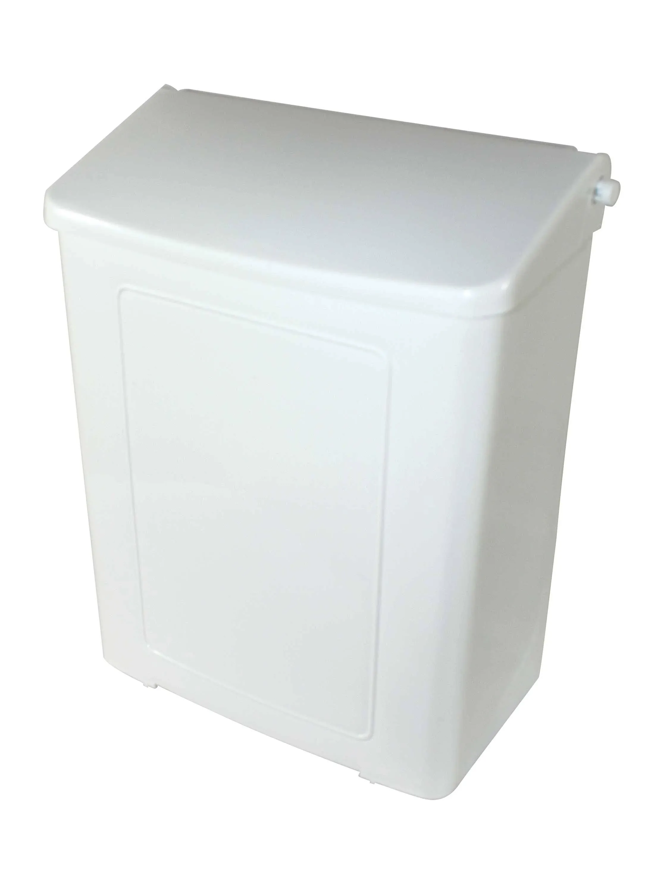 Impact 1102 White Plastic Safe-Use Sanitary Napkin Receptacle, 10-5/8" Length x 9" Width x 4-5/8" Depth (Case of 4)