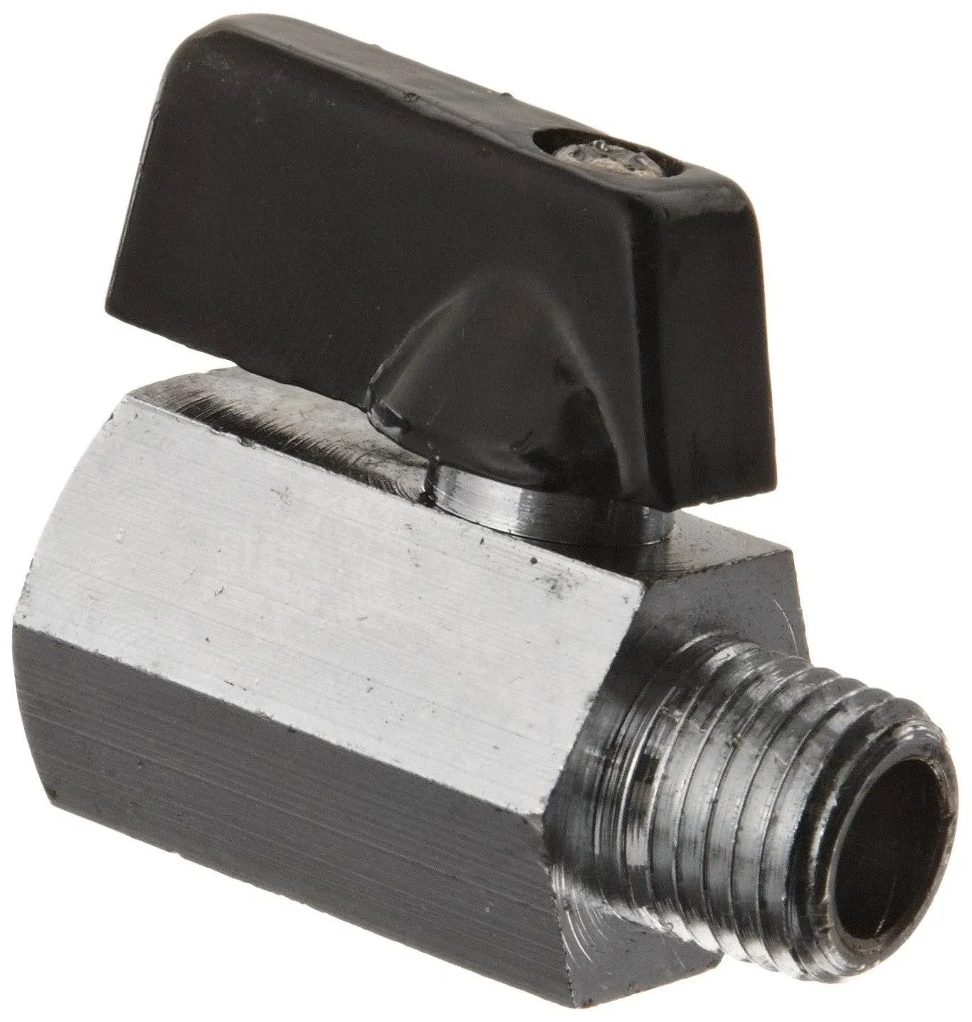 Kingston KMBVM Series Brass Mini Ball Valve, Lever, 1/4&#034; NPT Male x NPT Female