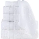 REGAL RUBY 6 Piece Towel Set, 2 Bath Towels 2 Hand Towels 2 Washcloths Turkish