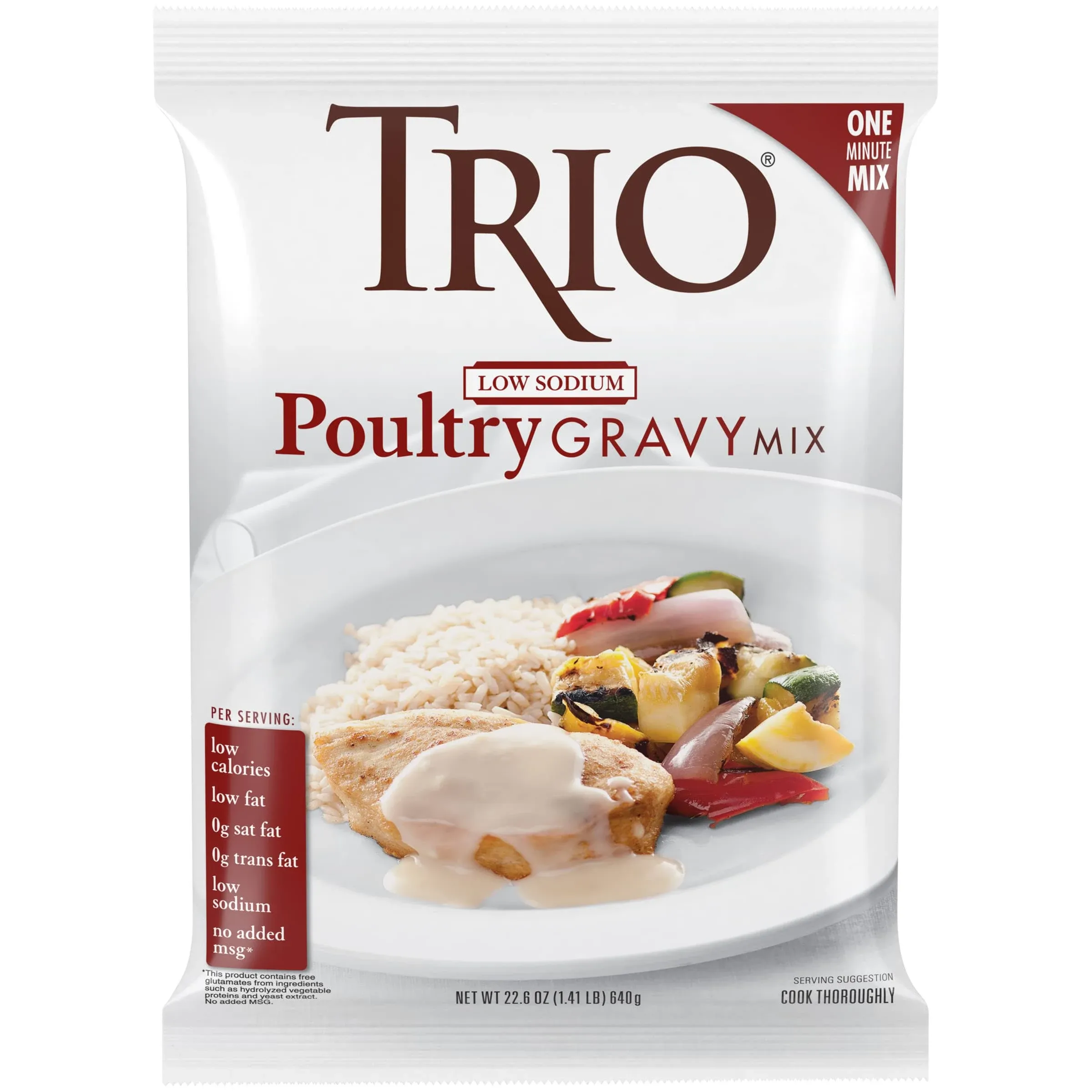 Trio Low Sodium Gravy, Poultry, 22.6-Ounce