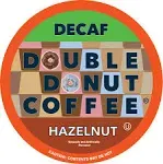 Double Donut Coffee Hazelnut Decaf Coffee Pods Medium Roast for Keurig 24-pack