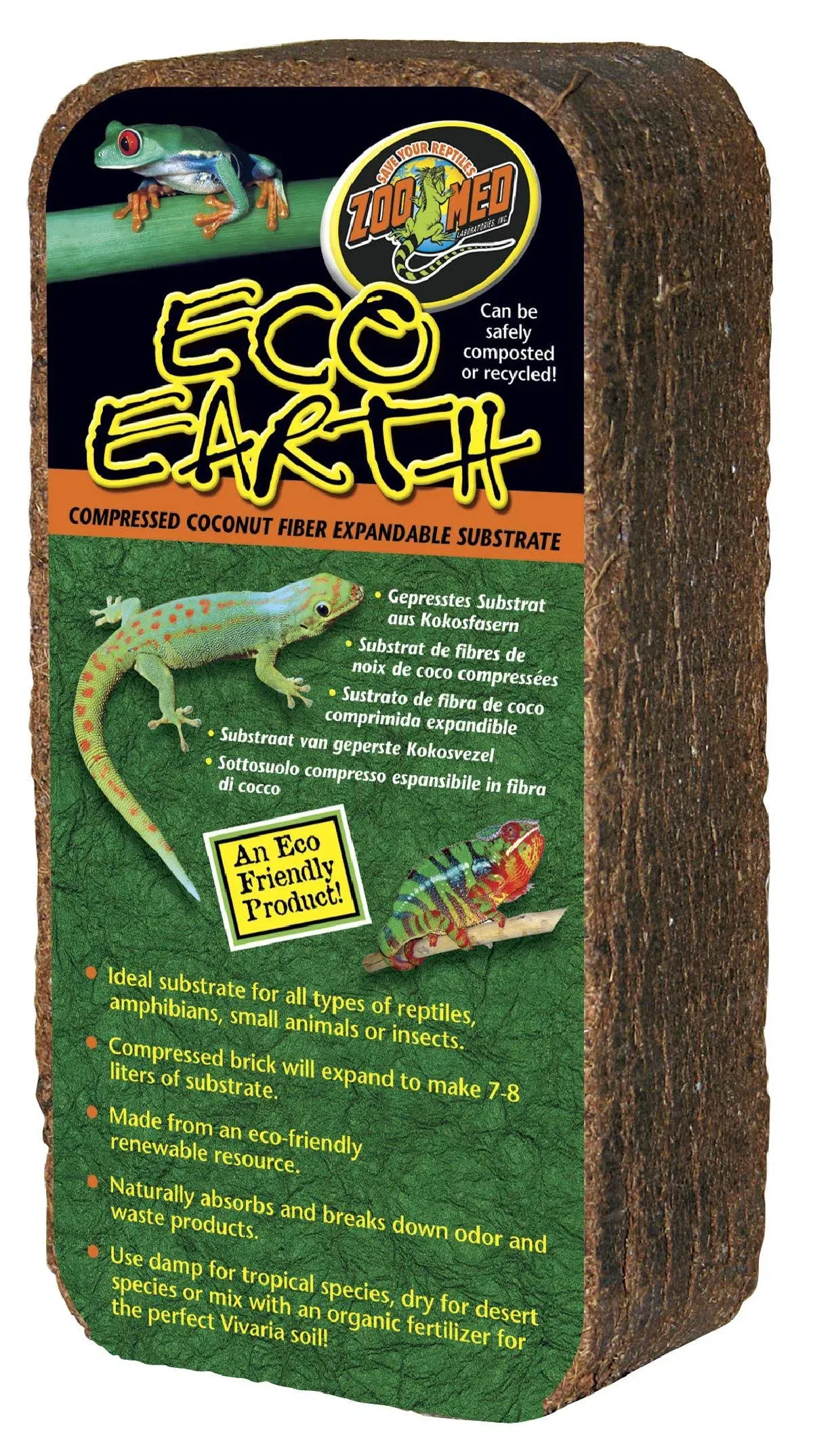 Zoo Med Eco Earth for Small Animal and Insects [Set of 3] Size: Single Brick