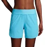 Lands' End Women's Petite 5" Quick Dry Swim Shorts with Panty - 6 - Turquoise