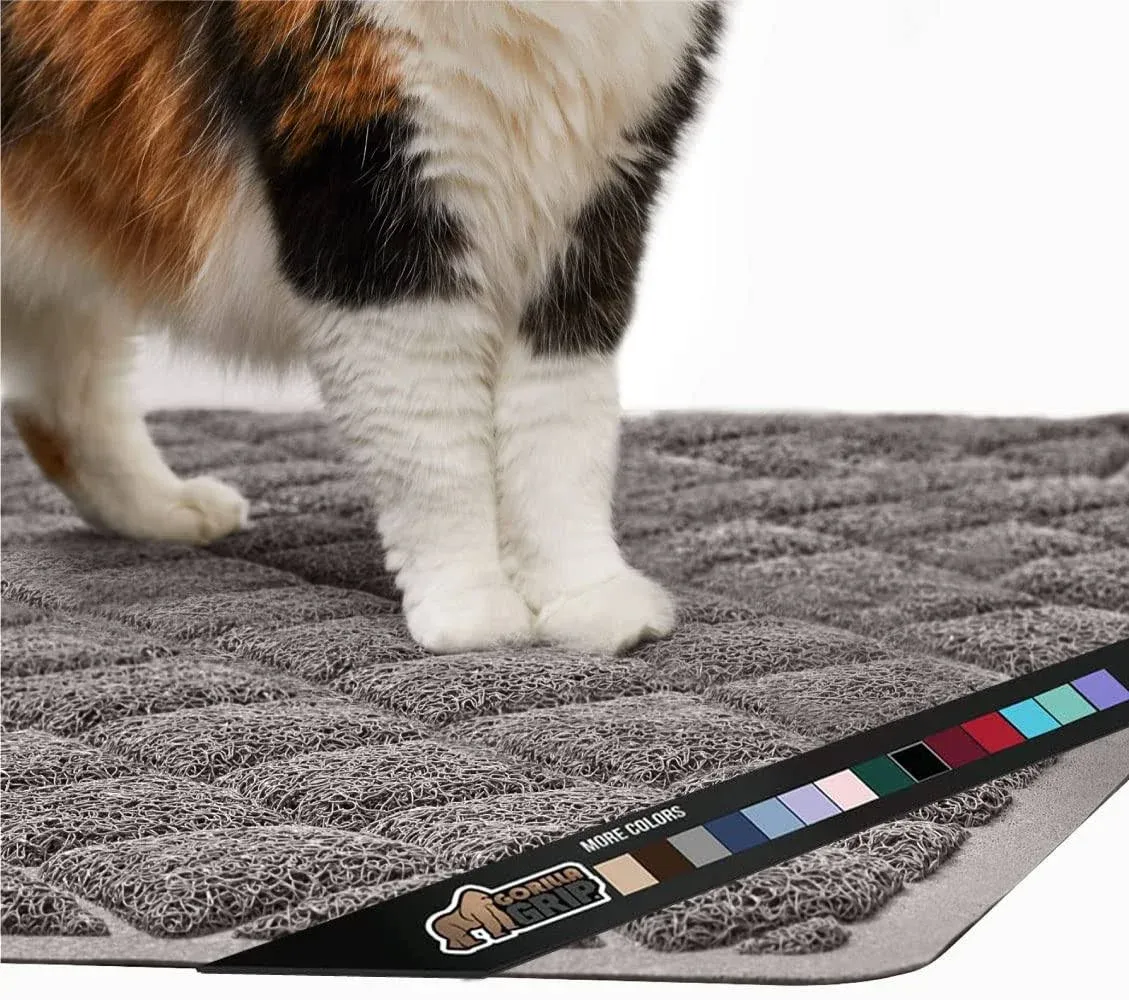 The Original Gorilla Grip Water Resistant Cat Litter Box Trapping Mat