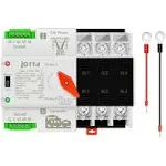 Jotta W2R-2P/3P/4P 100A 220V Mini ATS Automatic Transfer Switch 100 Amp Electrical Selector Switches Dual Power Switch (3P 100A 220V)