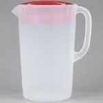 Rubbermaid FBA_3063R1WHT 1 Gal. Red Lid Pitcher, 1